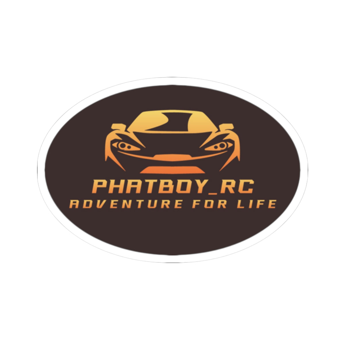 Phatboy RC "Adventure For Life" Oval Kiss-Cut Decal